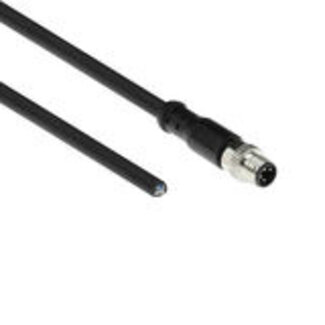 ACT ACT Industrial 5,00 meter Sensor kabel M8A 4-polig male naar open end, Ultraflex Xtreme TPE kabel, afgeschermd