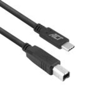 ACT ACT USB 2.0 kabel, USB-C naar USB-B, 1,8 meter