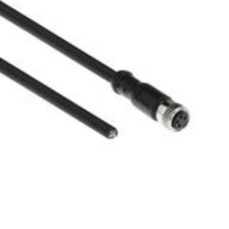 ACT ACT Industrial 1,50 meter Sensor kabel M8A 4-polig female naar open end, Ultraflex Xtreme TPE kabel, afgeschermd