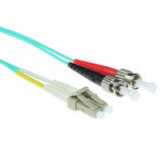 ACT ACT 10 meter LSZH Multimode 50/125 OM3 glasvezel patchkabel duplex met LC en STconnectoren