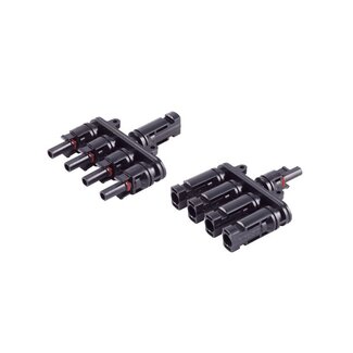 S-Impuls MC4 T-Adapter Set, 4/1, IP67, 1.5kV, schwarz