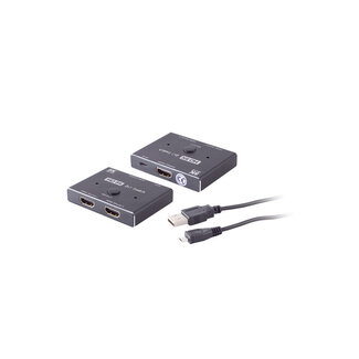 S-Impuls HDMI Umschalter 2x1, Metall, 8K60Hz, schwarz