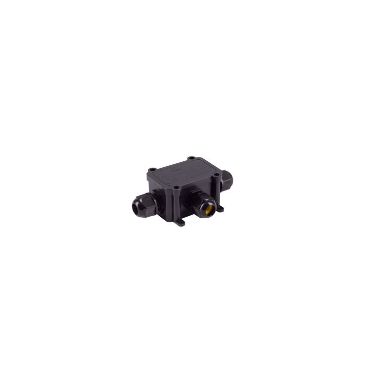 Waterdichte Kabelaansluitbox - 3 x kabelinvoer/-uitvoer - IP68 - Zwart