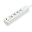 SmartLife Stekkerdoos | Wi-Fi | Hybrid (CEE 7/7) / USB-A / USB-C™ | 16 A | 3680 W | 2.00 m | 0 - 55 °C | Android™ / IOS | Wit