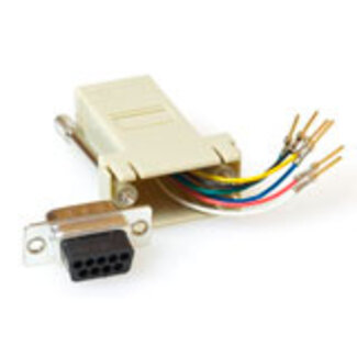 ACT ACT Mountable Heavy Duty Adapter RJ-45 female naar 09 polig D-Sub female