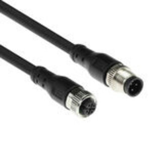 ACT ACT Industrial 1,50 meter Sensor kabel M12A 4-polig male naar M12A 4-polig female, Superflex Xtreme TPE kabel, afgeschermd