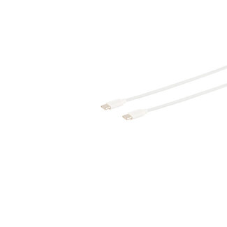 S-Impuls USB Lade-Sync Kabel, USB C Stecker auf USB-C Stecker, 2.0, ABS, weiß, 0,5m