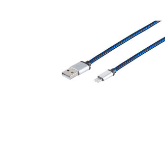 S-Impuls USB-Ladekabel A Stecker auf 8-pin Stecker 0,3m