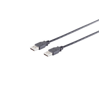 S-Impuls USB-A Verbindungskabel, 2.0, schwarz, 5m