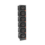 ACT STF076 kabel-connector 5x IEC 60320 C13 Zwart