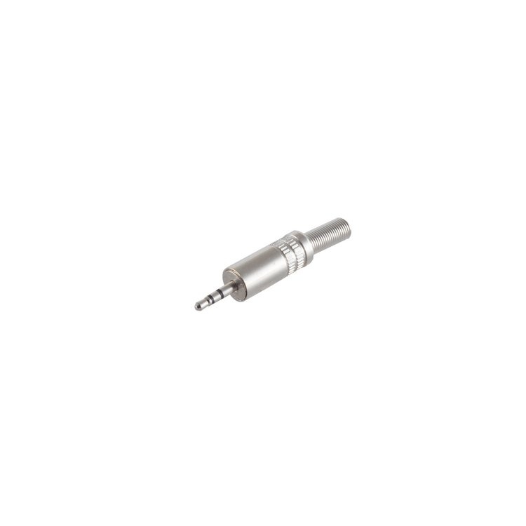 Soldeerbare 2,5mm Stereo Jack Connector (m) - Met Grommet - Metaal - Zilver