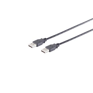 S-Impuls USB-A Verbindungskabel, 2.0, schwarz, 1m