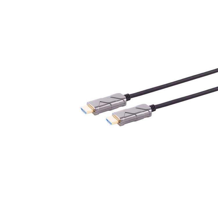 Actieve HDMI 2.1 Kabel - 8K 60Hz - DSC tot 10K 120Hz - Verguld - 50 meter - Zwart