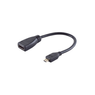 S-Impuls Adapter, Micro HDMI Stecker auf HDMI-A Buchse, sch