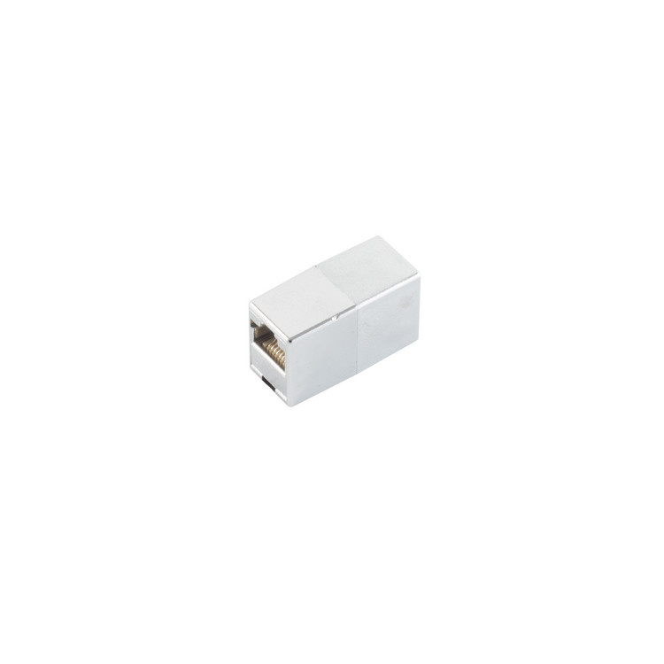RJ45 UTP Netwerkkabel Koppelstuk - RJ45 (v) - RJ45 (v) - 8P8C - Metaal - Zilver