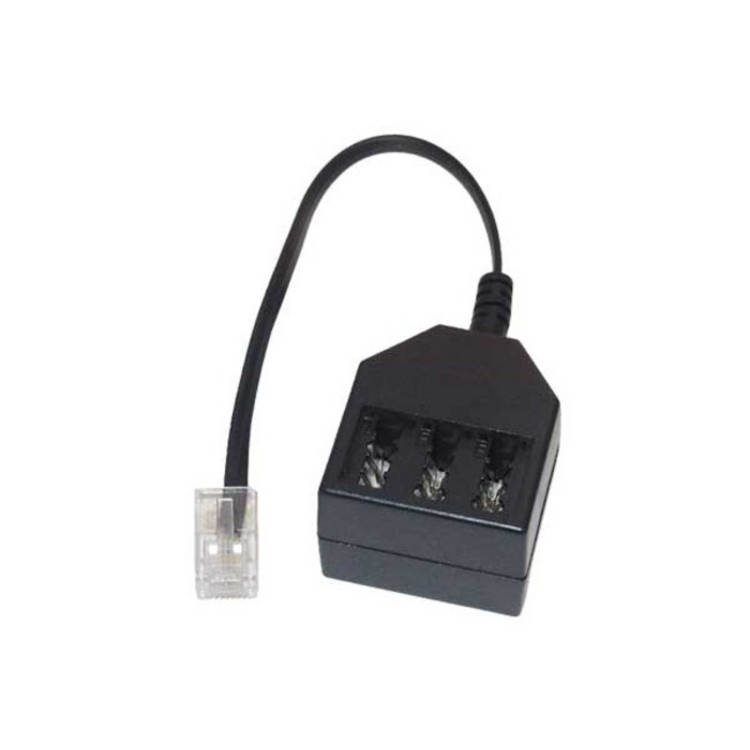 S-Conn 71018-2 telefoon splitter Zwart