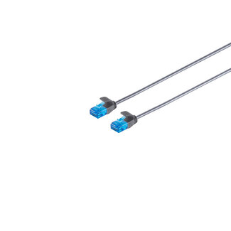 S-Impuls Patchkabel cat. 6 U/UTP slim, schwarz 2m