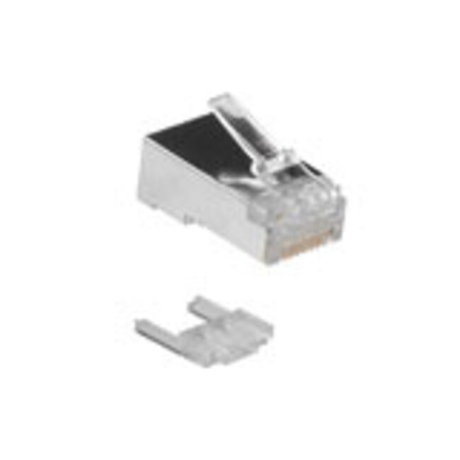 ACT RJ45 (8P/8C) CAT6 afgeschermde modulaire connector voor ronde kabel met massieve of soepele aders