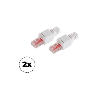 S-Impuls 2x cat. 6 Tool-less RJ45 Stecker ungeschirmt