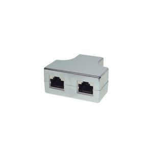 S-Impuls cat. 5e Patchkabeladapter RJ45 Buchse/2x Buchse