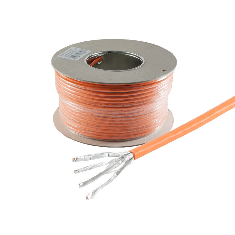 S/FTP CAT7 10 Gigabit Netwerkkabel - CCA - 23AWG - Stug - LSZH - 100 meter - Oranje