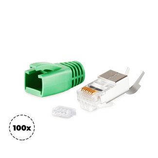 S-Impuls Stecker SET für Verlegekabel bis AWG 23 grün VE100