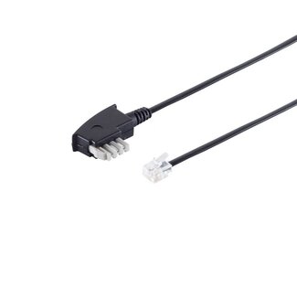S-Impuls TAE N-Stecker / Western-Stecker 6/2 mit Brücke 15m