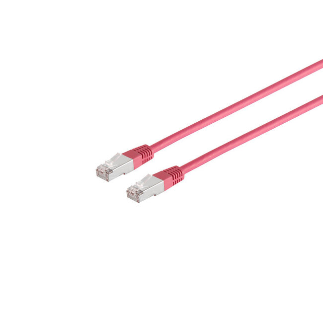 Patchkabel, cat. 5e, SF/UTP, magenta, 50,0m