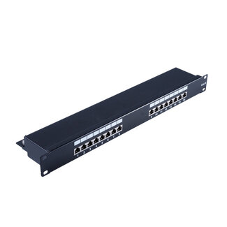 S-Impuls cat 6 19" 1HE-Patchpanel 16 Port