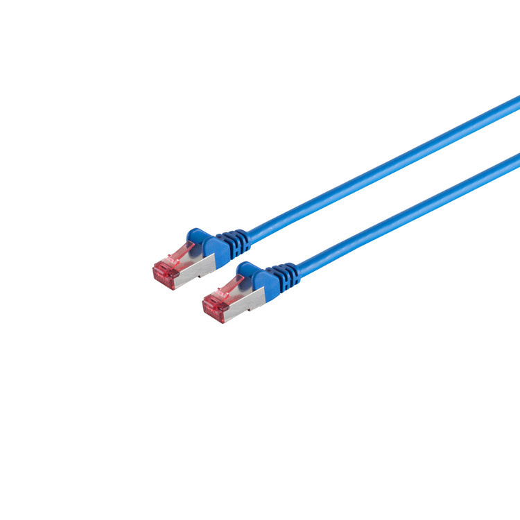 S/FTP CAT6A 10 Gigabit Netwerkkabel - CU - 0,15 meter - Blauw