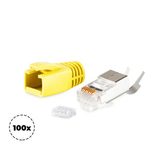 S-Impuls Stecker SET für Verlegekabel bis AWG 23 gelb VE100
