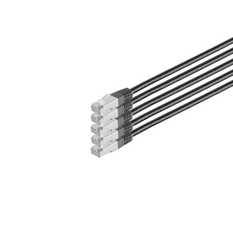 Shiverpeaks S-Conn cat.6 S/FTP 1 m. Snoerlengte: 1 m, Kabel standaard: Cat6, Kabelafscherming: S/FTP (S-STP), Aansluiting 1: RJ-45, Aansluiting 2: RJ-45, Contact geleider materiaal