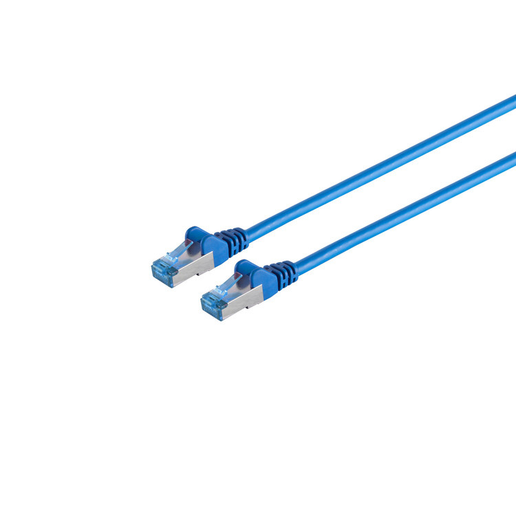 S/FTP CAT6A 10 Gigabit Netwerkkabel - CU - 1 meter - Blauw