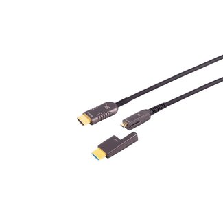 S-Impuls Optisches HDMI Verlegekabel-Set, 10K, 50m