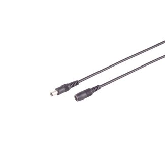 S-Impuls DC-Verlängerung, 2,5/5,5mm, DC-Stecker auf DC Kupplung, 3,0 m