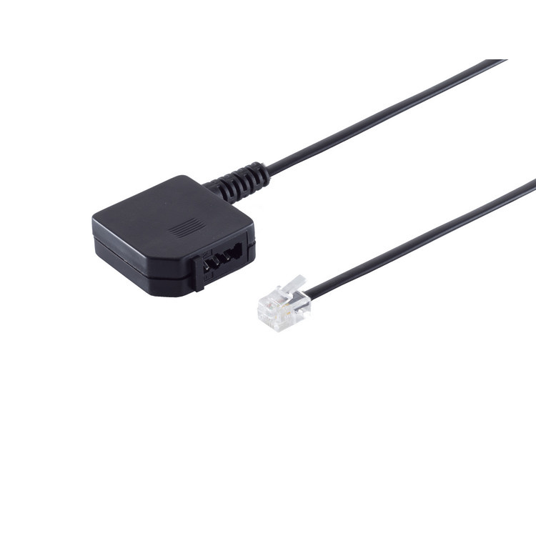 Shiverpeaks Tecline 177431. Aansluiting 1: TAE F, Aansluiting 2: RJ11. Kleur van het product: Zwart