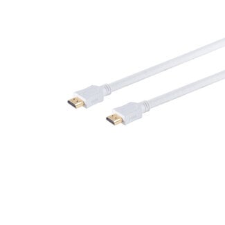 S-Impuls HDMI A-St. / HDMI A-St. verg. HEAC weiß Nylon 1,5m