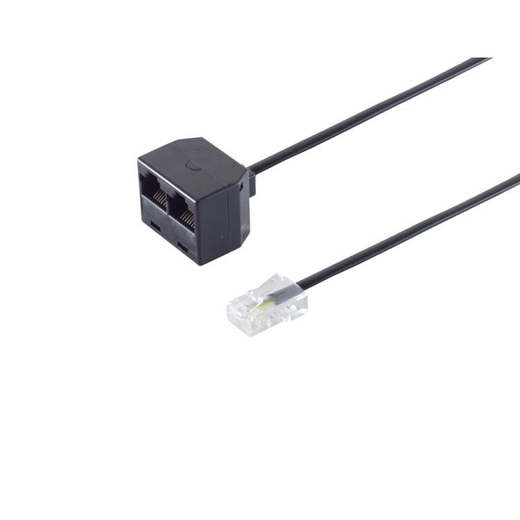 S-Impuls S-Impuls 71233-. Snoerlengte: 0,1 m, Aansluiting 1: RJ-45, Aansluiting 2: 2 x RJ-45, Contact geleider materiaal: Koper