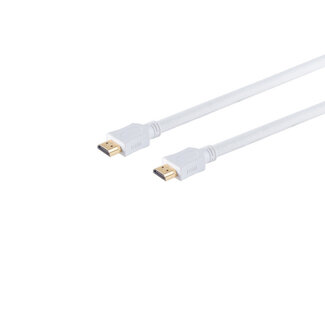 S-Impuls HDMI A-St/HDMI A-St verg HEAC weiß Nylon Mantel 3m