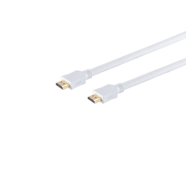 HDMI A-St/HDMI A-St verg HEAC weiß Nylon Mantel 3m