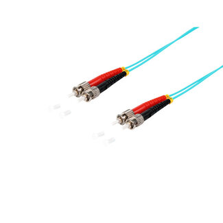 S-Impuls Duplex Patchkabel ST/ST 50/125µ OM3 aqua 2m