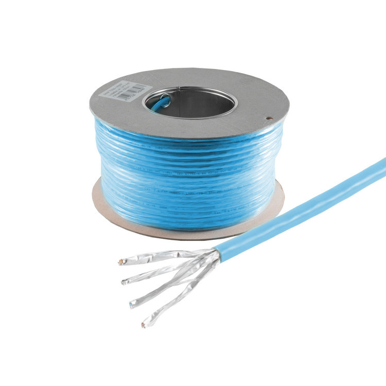 S/FTP CAT8.1 40 Gigabit Netwerkkabel - CU - 22AWG - Stug - LSZH - 100 meter - Blauw