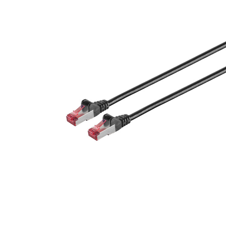 S/FTP CAT6A 10 Gigabit Netwerkkabel - CU - 0,15 meter - Zwart