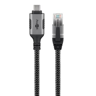 Goobay Goobay USB-C naar RJ45 LAN kabel | USB3.0 | CAT6 | nylon - 1 meter