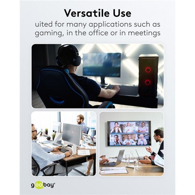 Goobay USB-C naar RJ45 LAN kabel | USB3.0 | CAT6 | zwart | 5 meter