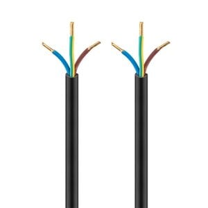 Elektrakabel 3-aderig | 3x 1,00mm | zwart | 5 meter