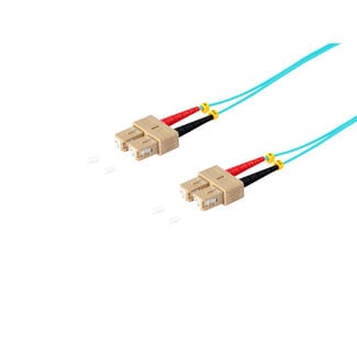 S-Impuls Duplex Patchkabel SC/SC 50/125µ OM3 aqua 2m