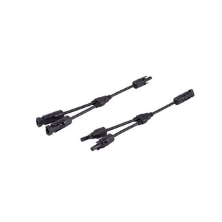 S-Impuls MC4 T-Adapterkabel Set, 2/1, 6mm², schwarz/schwarz, 30cm