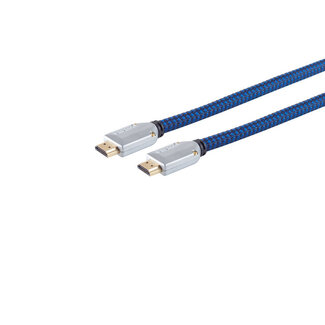 S-Impuls HDMI A-St./HDMI A-St. Metall-St. verg sw-blauer 5m