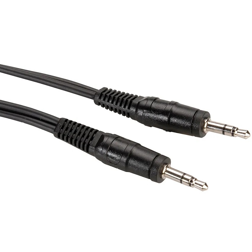 Roline 11.09.4503 Jackplug Audio Aansluitkabel [1x Jackplug male 3,5 mm - 1x Jackplug male 3,5 mm] 3.00 m Zwart Afgeschermd